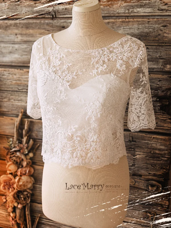 Final Markdown LYSSA #1 / Bridal Bolero with Sleeves