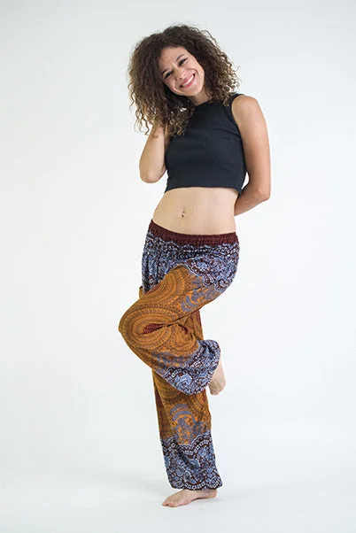 Super Bargain Unisex Geometric Mandalas Harem Pants in Bronze