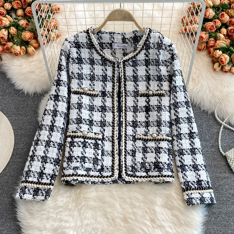Weekend Extravaganza: Shop Now Retro small fragrance coat for women in autumn and winter  1631