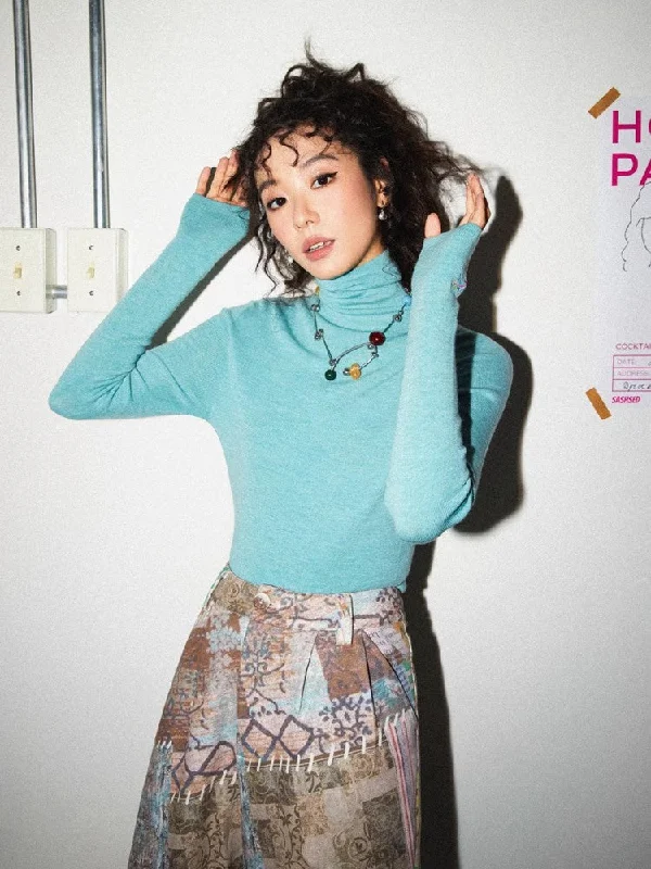 Weekend Bargains to Indulge In Turtleneck Wool Knit [S0000010369]