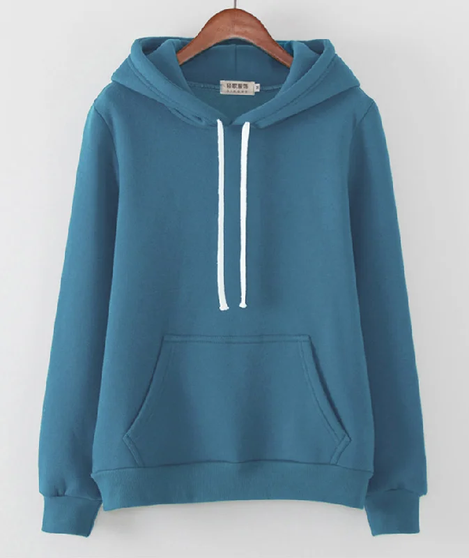 Don't Wait Hoodie simple loose plus fleece top  231