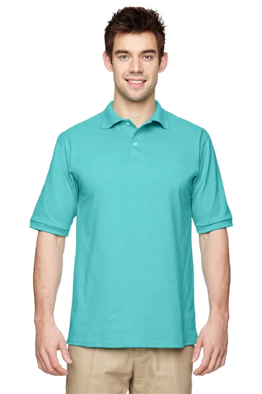 Jerzees Mens SpotShield Stain Resistant Short Sleeve Polo Shirt - Scuba Blue