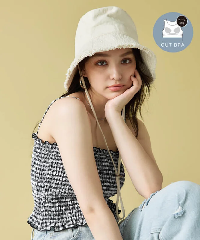 Clearance Event 1/1〜福袋対象★ ブラトップ レディース OUT BRA キャミソール チェック カップ付き カップ取り外し可能 インナー シャーリング GC メール便不可 24ss coca コカ Clearance Event 1/1〜福袋対象★ ブラトップ レディース OUT BRA キャミソール チェック カップ付き カップ取り外し可能 インナー シャーリング GC メール便不可 24ss coca コカ