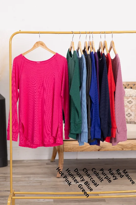 Cash Savings Baby Waffle Long Sleeve Knit Top