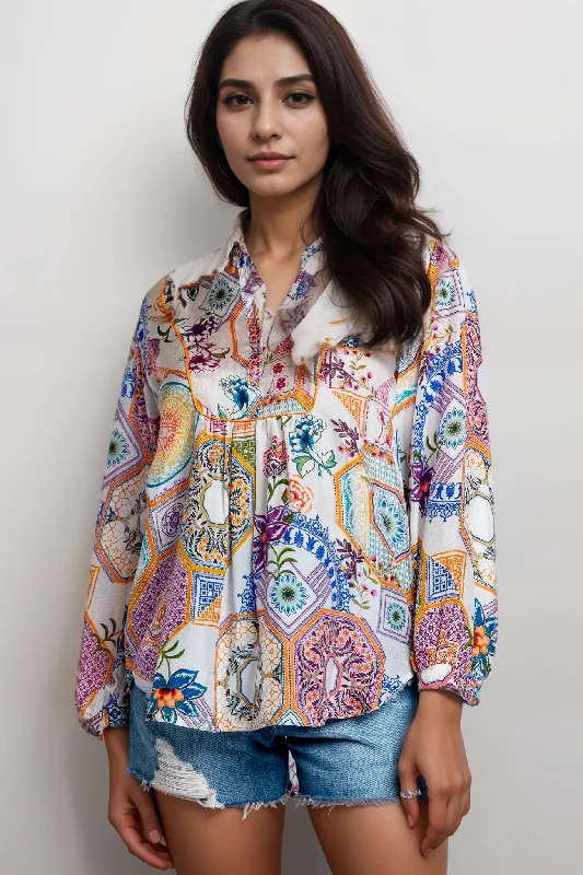 Deal Frenzy Johnny Was Waterloo Wheel Aliana Blouse C11624A2 Boho Chic