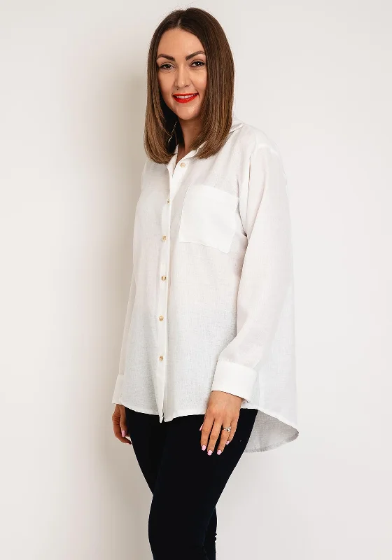 Weekend Discounts to Delight Serafina Collection Textured Relaxed Blouse, White