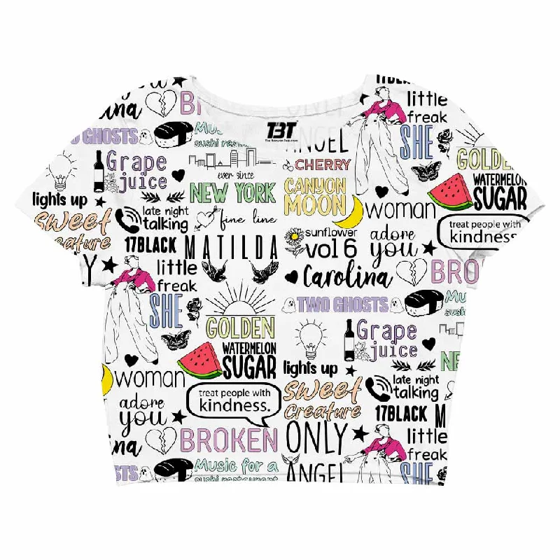 Weekend Specials to Delight Harry Styles AOP Crop Top