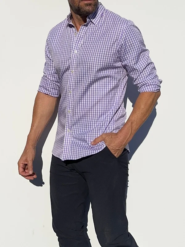 Lavender Gingham Poplin