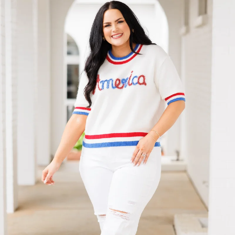 Deal Dash I Pledge Allegiance Top, White