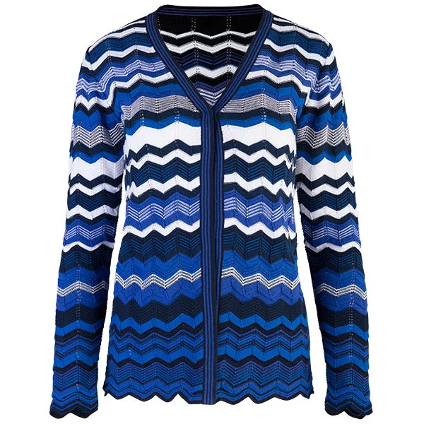 Special Savings Chevron Cardigan in Blue