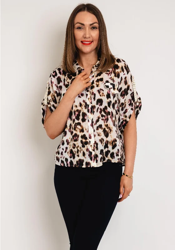 Weekend Bargains to Savor Eva Kayan Leopard Print Blouse, Natural
