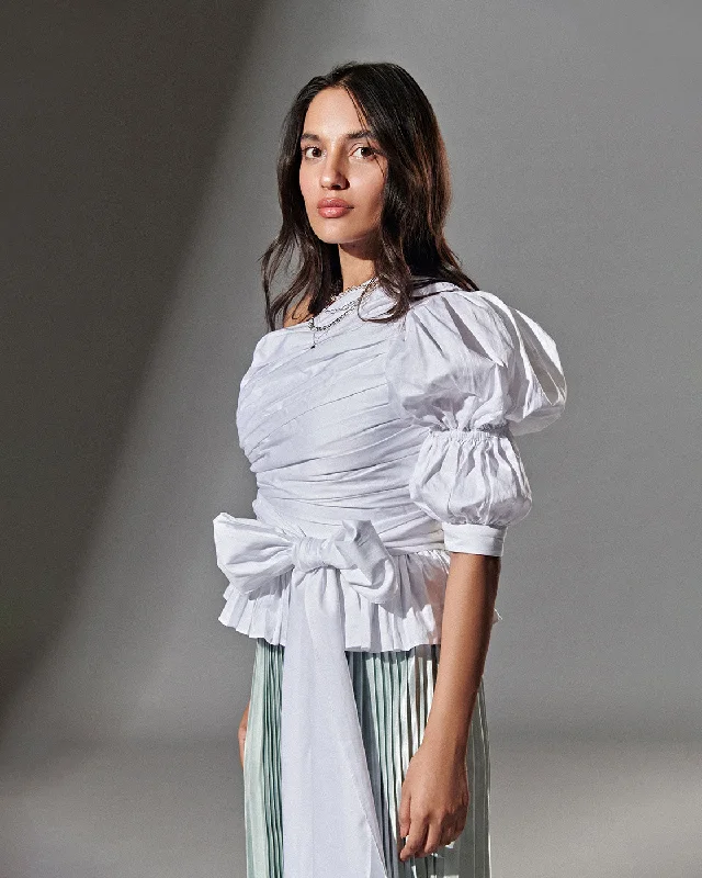 Limited Offer ONE SHOULDER TOP WITH BOW