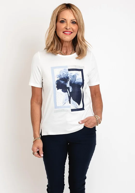 Hot Buy Anonymous Flower Graphic Print Top, Off White
