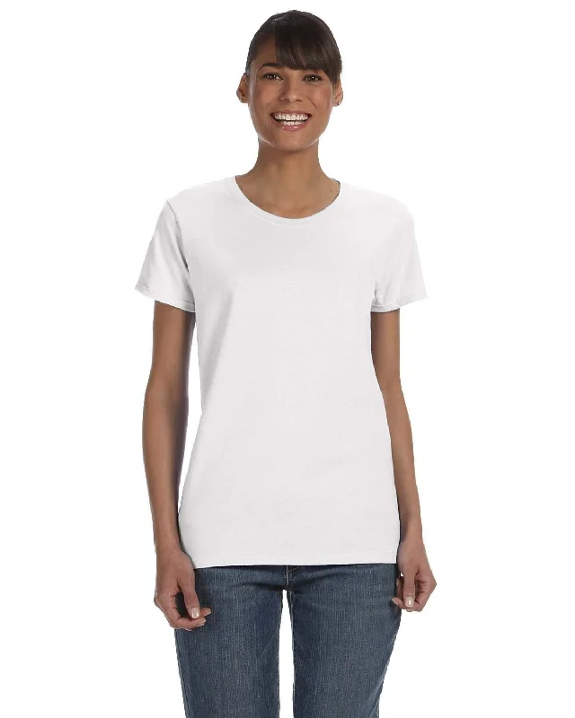 Gildan Ladies Lightweight 100% Cotton T-Shirt | White