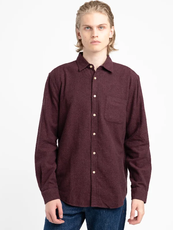 Bordeaux Teca Flannel Shirt