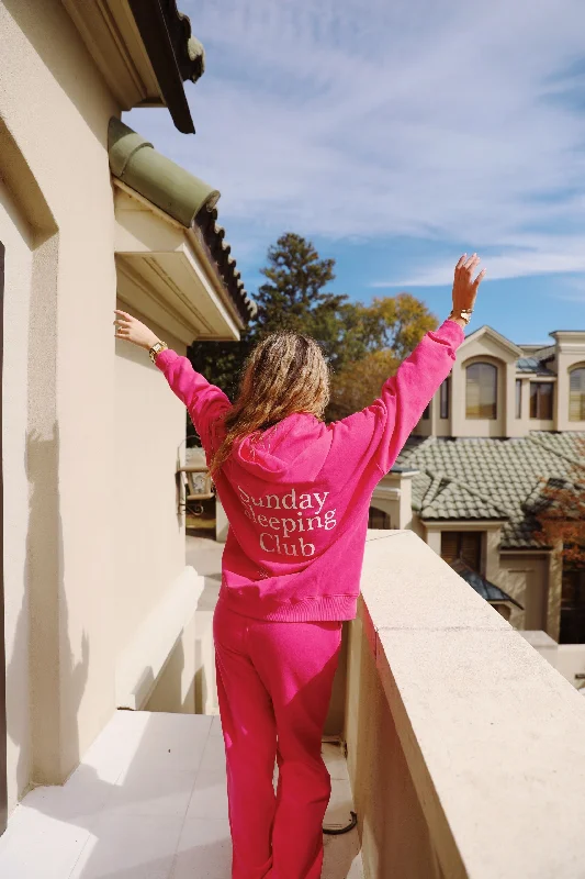Weekend Specials to Love Sunday Sleeping Club Hoodie - Pink