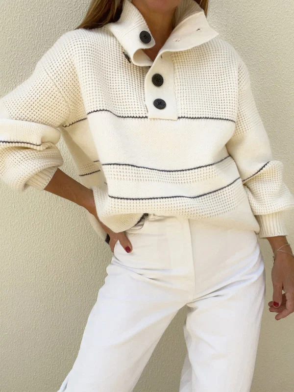 Limited Supply TastyHottie - Women's high-end striped loose outer sweater