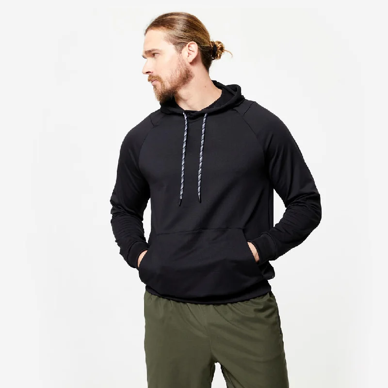 Men's Breathable Essential Fitness Hoodie - Black