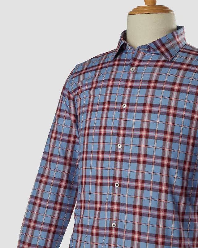 Cotton Checked Shirt - Blue