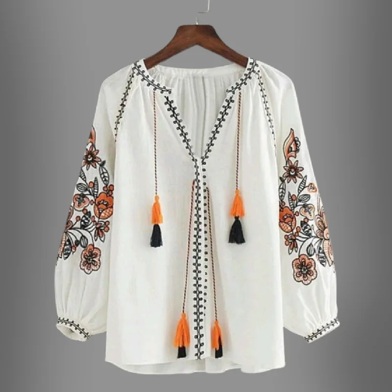 Weekend Specials to Celebrate Trendy White long top-tunics with embroidery work for women