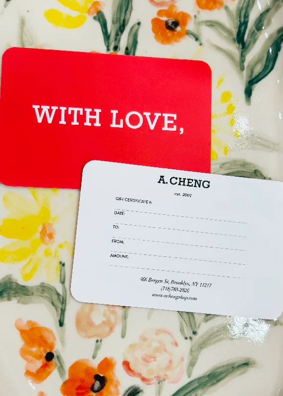 Weekend Savings Galore A. CHENG GIFT CARD
