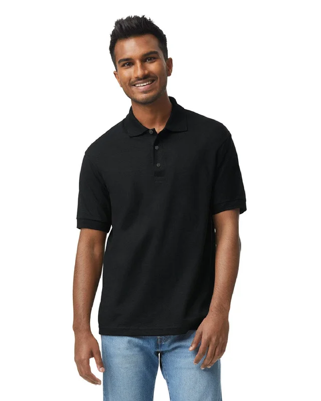 Gildan DryBlend 50/50 Jersey Knit Polo Shirt | Black