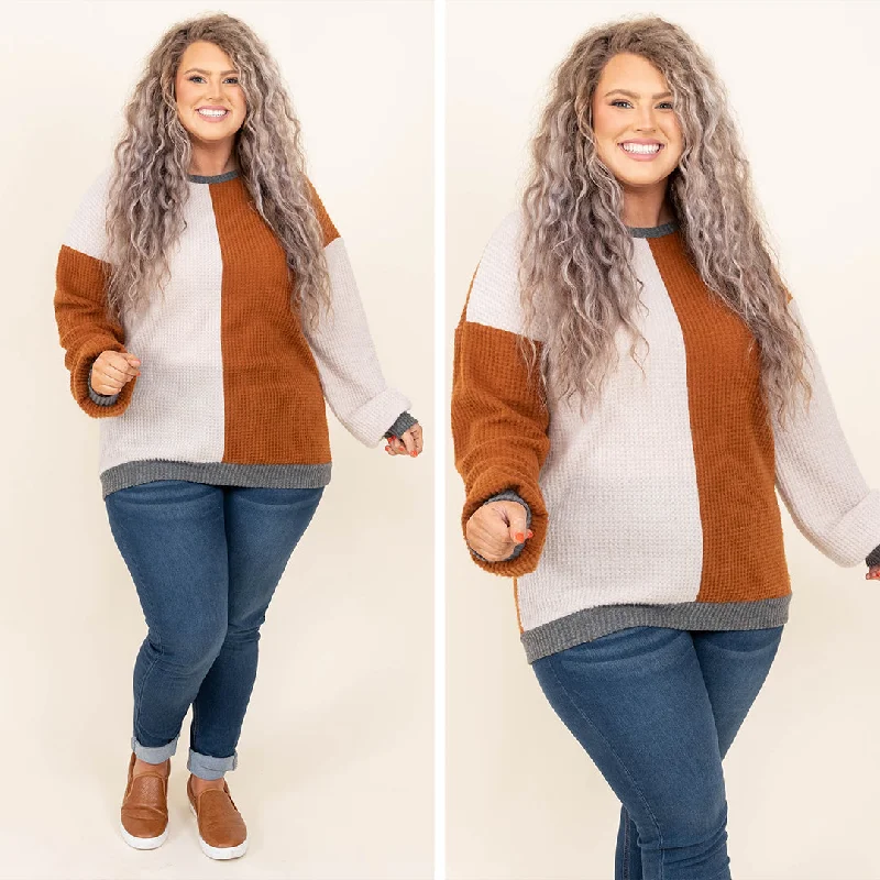 Great Bargain Mindless Thinking Sweater, New Camel