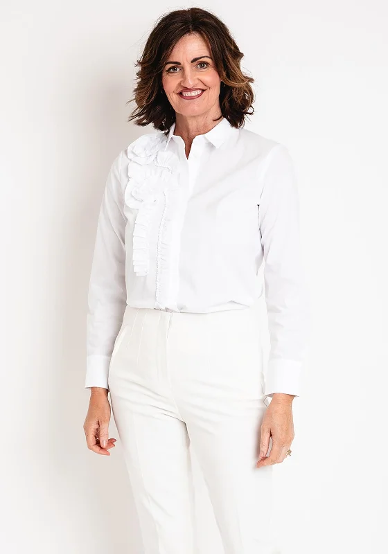 Bonus Savings Gerry Weber Fabric Flower Blouse, White