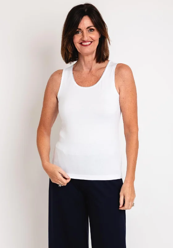 Instant Discount Rabe Round Neck Vest Top, White