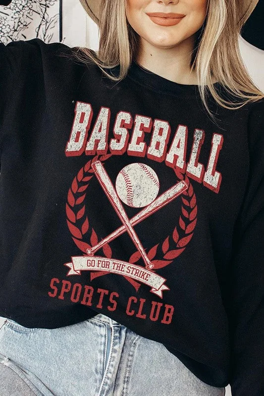 Hurry In Baseball Sports Club Graphic Fleece Sweatshirts