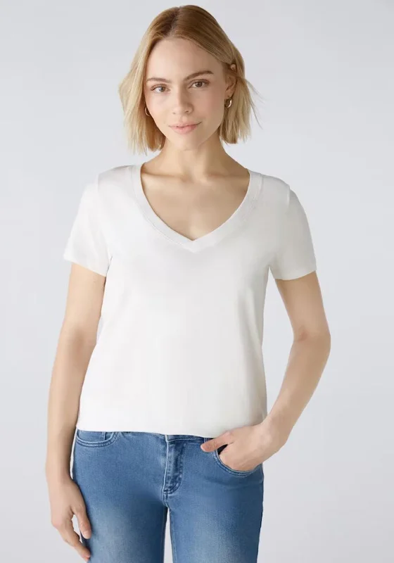 Incredible Offers Oui Cari V Neck Top, Cloud Dancer