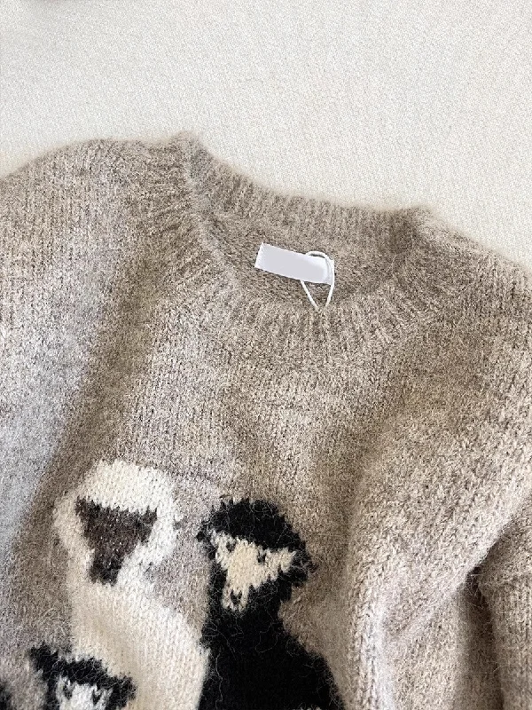 Weekend Offers That Amaze Cute soft sweater round neck top     S4750