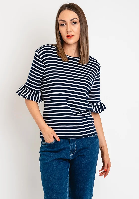Unmissable Sale Freequent Marline Stripe T-Shirt, Navy Blazer