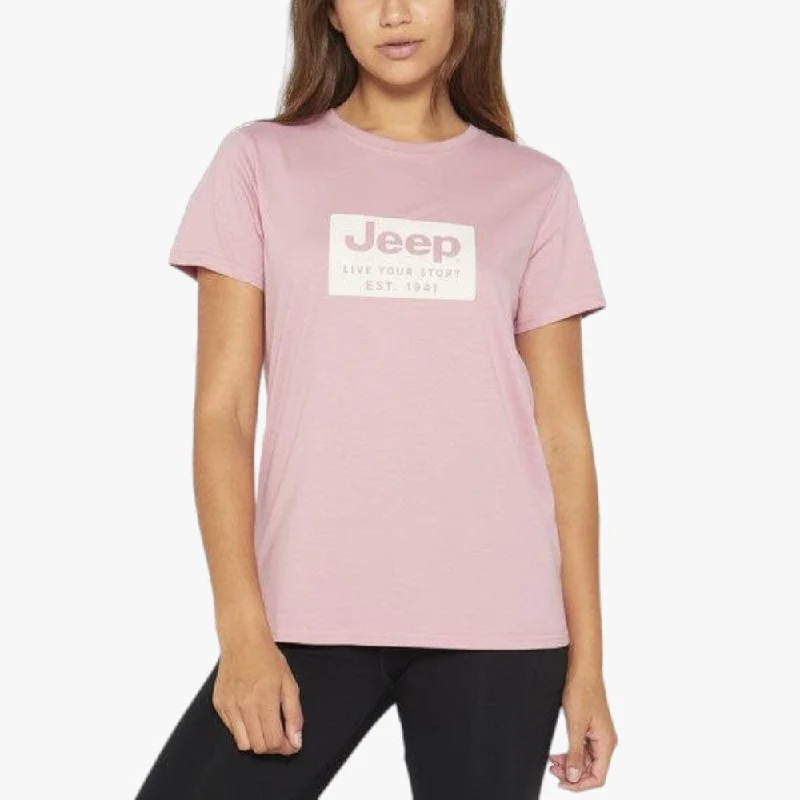Lowest Price Jeep Womens Live Your Story Short Sleeve Tee Vintage Pink