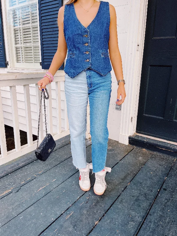 Final Clearance Denim Darling Vest - Denim