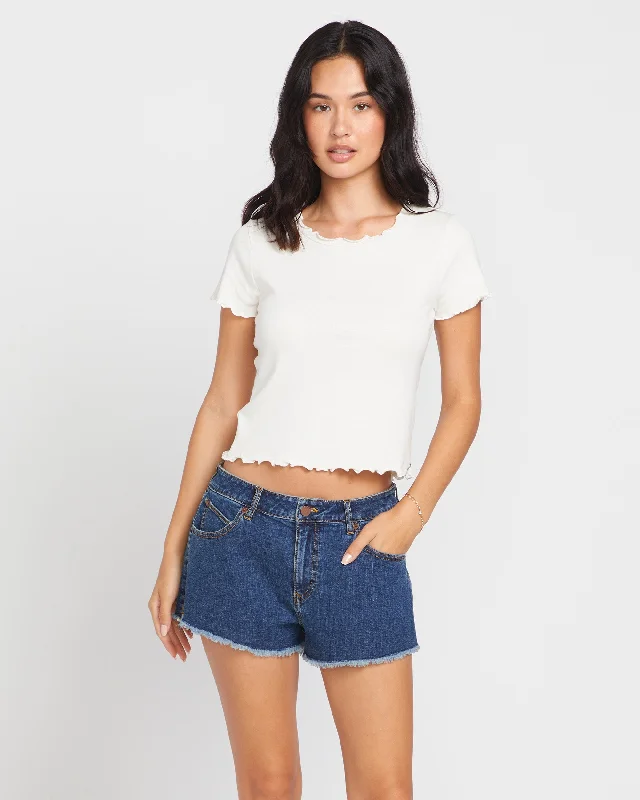 Weekend Specials to Savor 1991 Stoned Denim Shorts - Ltwt Vintage