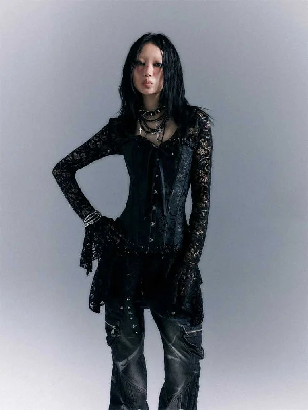 Anniversary Sale Slim Fishbon BRA Top and Lace Dress [S0000010311]