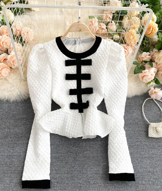 New Markdowns White long sleeve tops  351