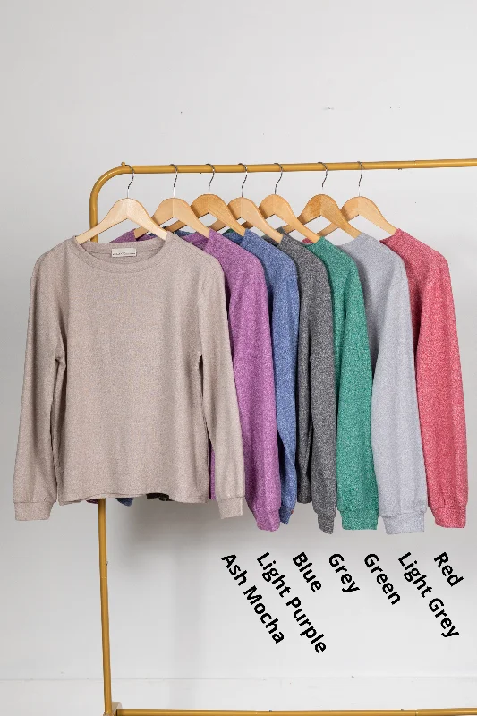 Weekend Savings Bonanza Soft Melange Hacci Long Sleeve Tee
