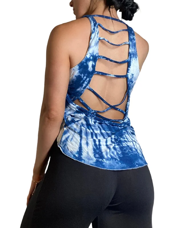 Can't Be Beat Kathmandu Tie Dye Slit Back Crop Top TH1218