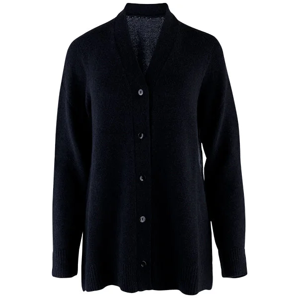 Online Exclusive Easy Fit V-Neck Cardigan in Navy