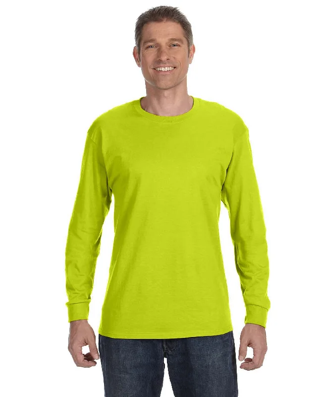 Gildan Heavy Cotton Long Sleeve T-Shirt | Safety Green