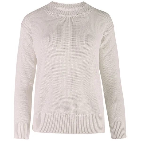 Discount Deals Oversized Round Neck Pullover in Stone