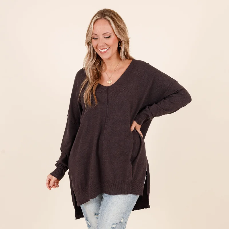 Final Markdown Miss Who I Was Sweater, Charcoal