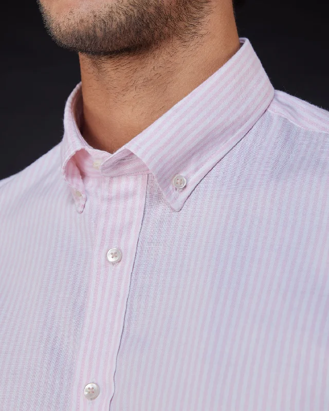 Oxford Striped Shirt - Pink