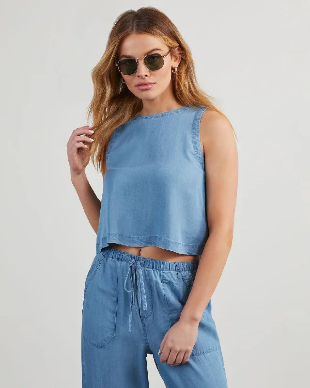 Deal of the Day Ian Chambray Sleeveless Top
