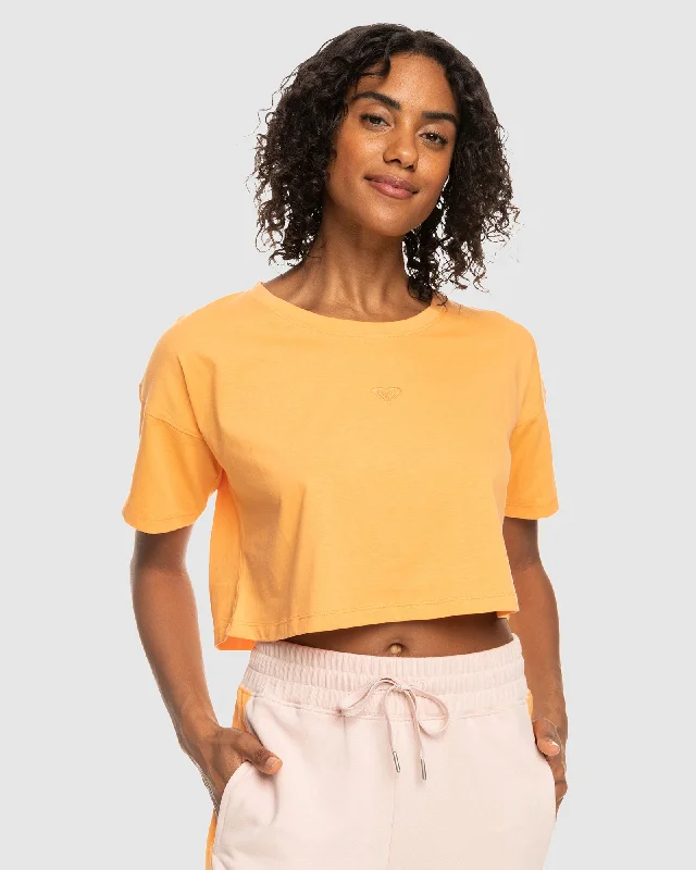 Big Savings Womens Essential Crop Tee T-Shirt