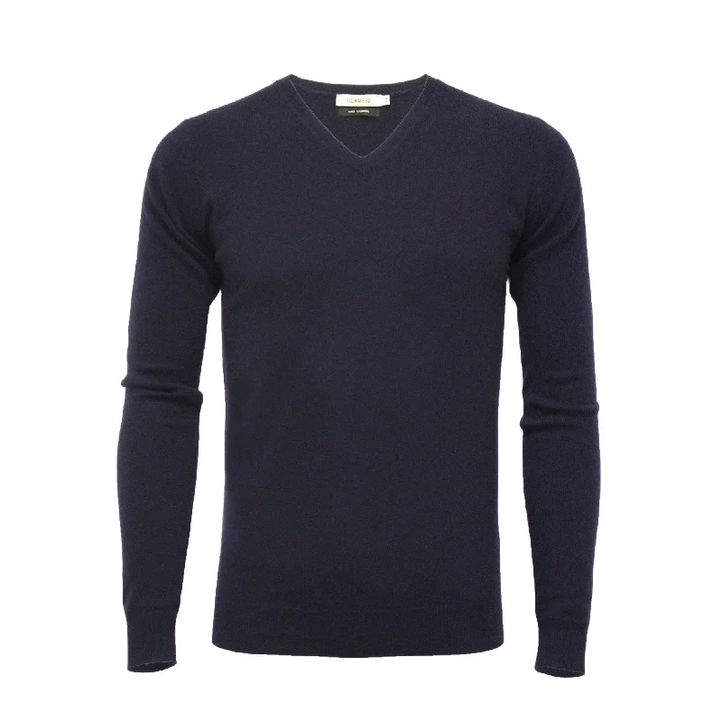 Cashmere V Neck Sweater Dark Navy