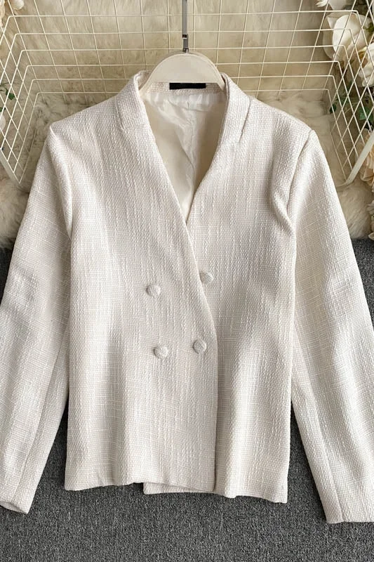 Midnight Sale Women's Retro slim fit and versatile long sleeved jacket  1492