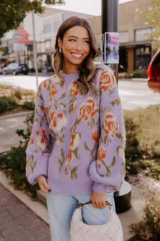 Limited Time Offer Simply Sweet Floral Knit Sweater
